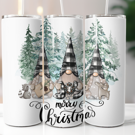 Christmas Gnomes, Sublimation, Ready To Press, Print Out Transfer, 20 oz, Skinny Tumbler Transfer, NOT A DIGITAL