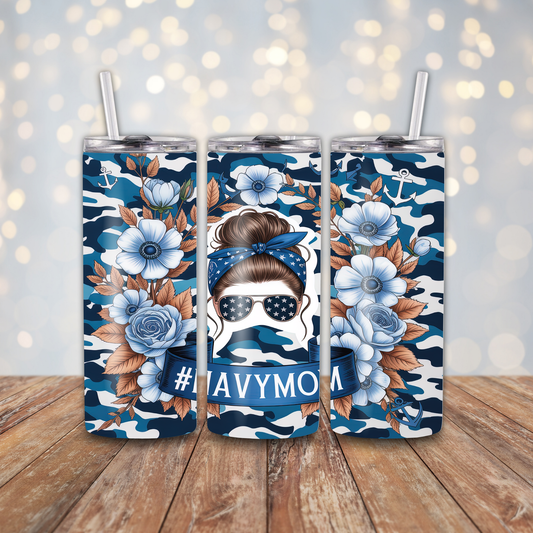 Navy Mom Sublimation Transfers