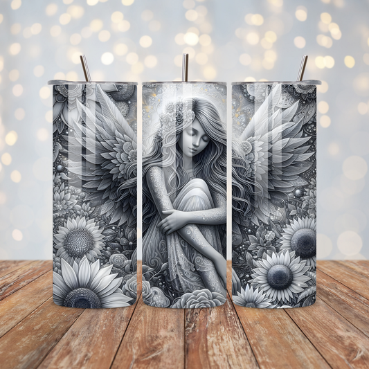 Black and White Fairy Sublimation Transfer