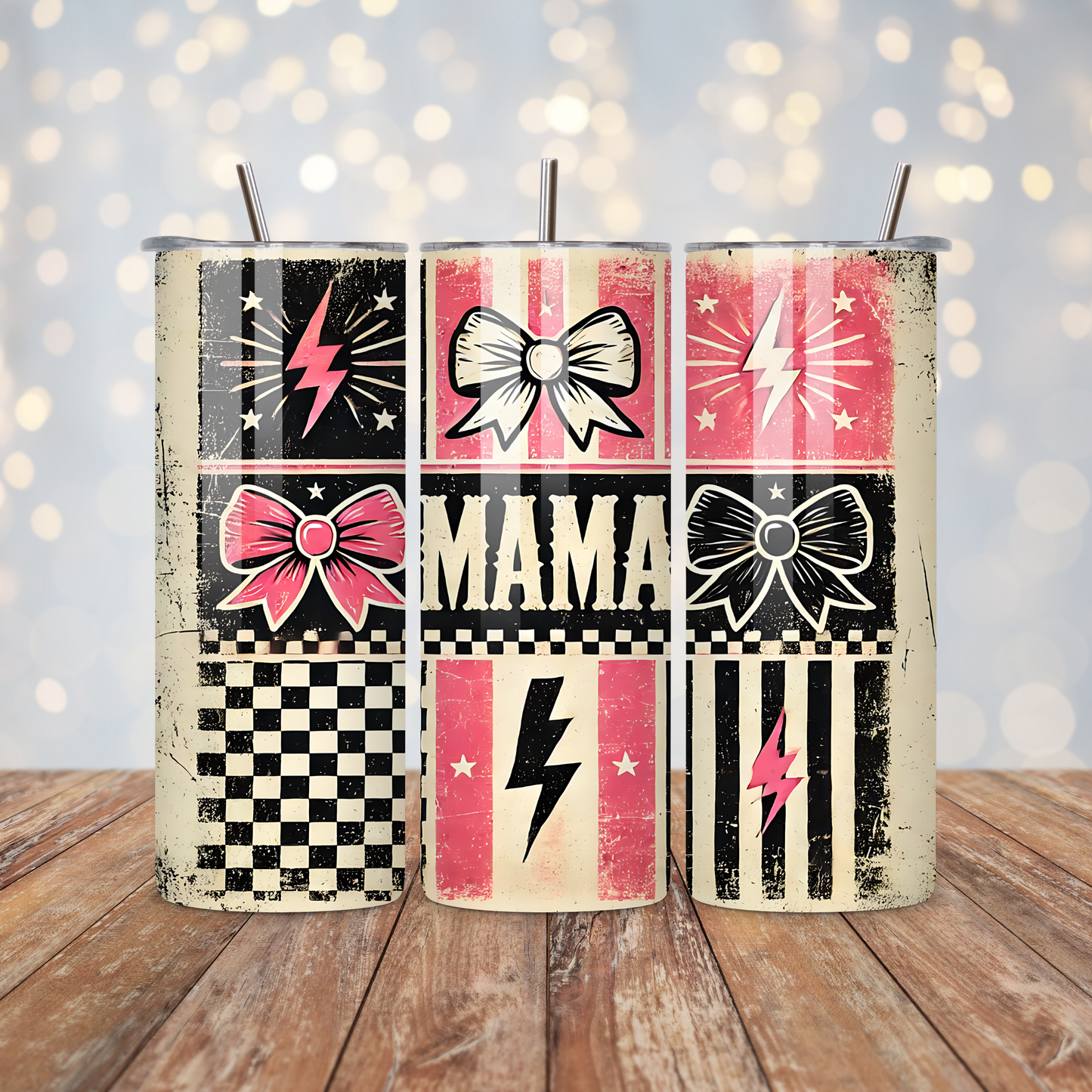 Mama Pink Coquette Bows Sublimation Transfer