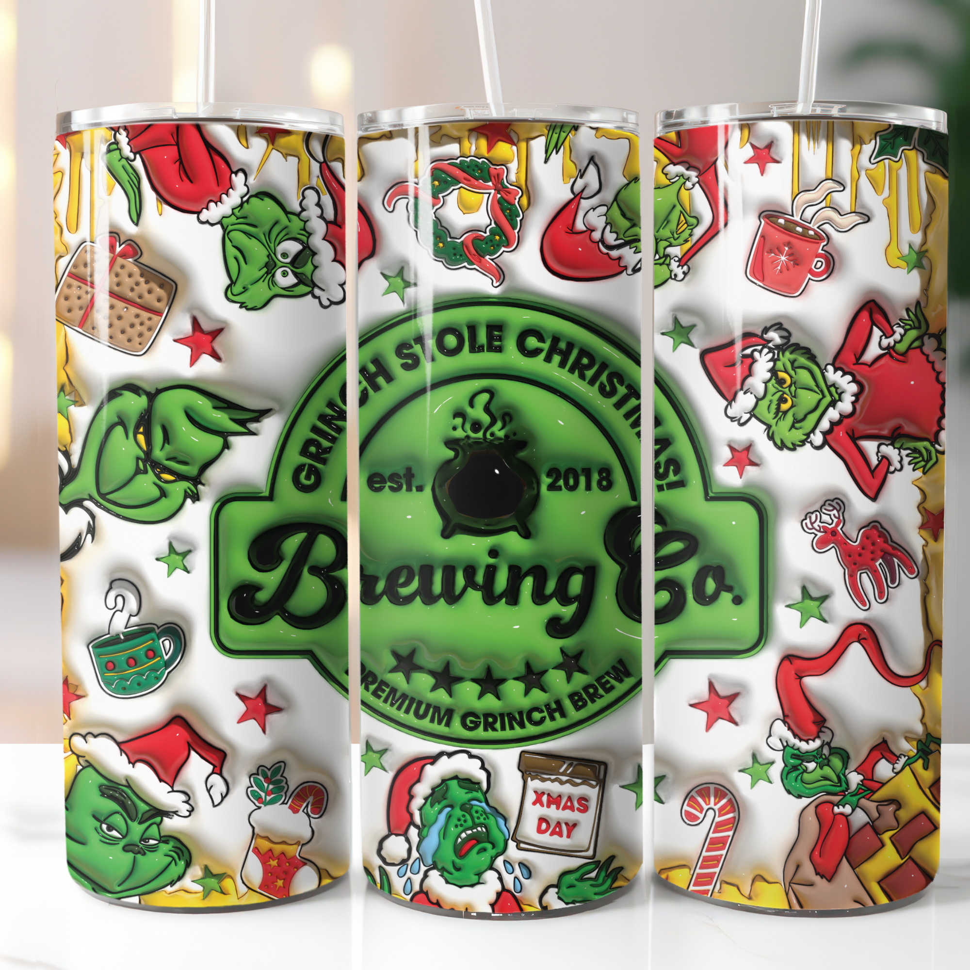 Grinch 3D Inflatable, Sublimation, Ready to Print, Ready To Press, Pri ...