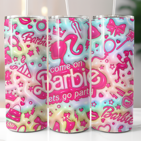 Barbie, Sublimation, Ready to Print, Ready To Press, Print Out Transfer, 20 oz, Skinny Tumbler Transfer, NOT A DIGITAL
