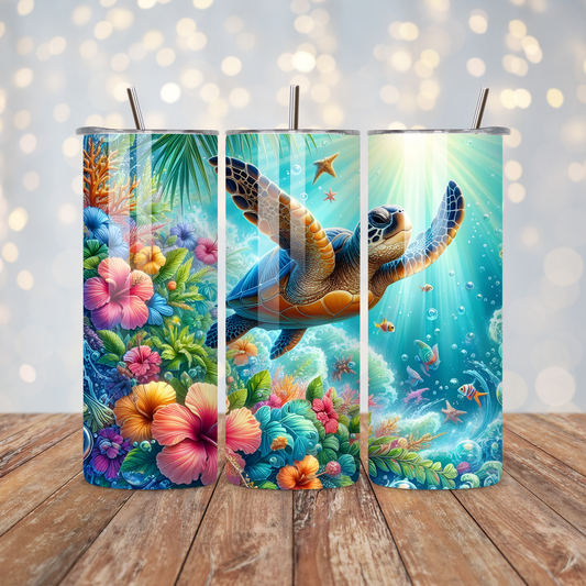 Sea Turtle Underwater Sublimation Transfer