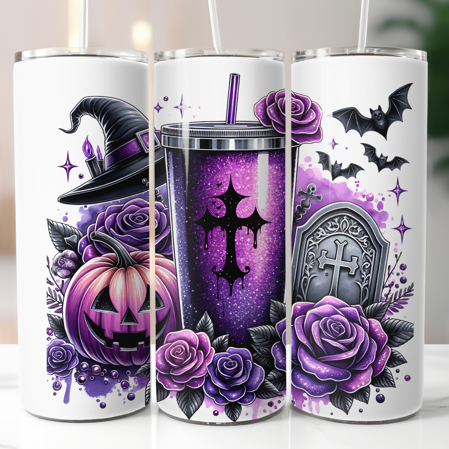 Cross Halloween Tumbler