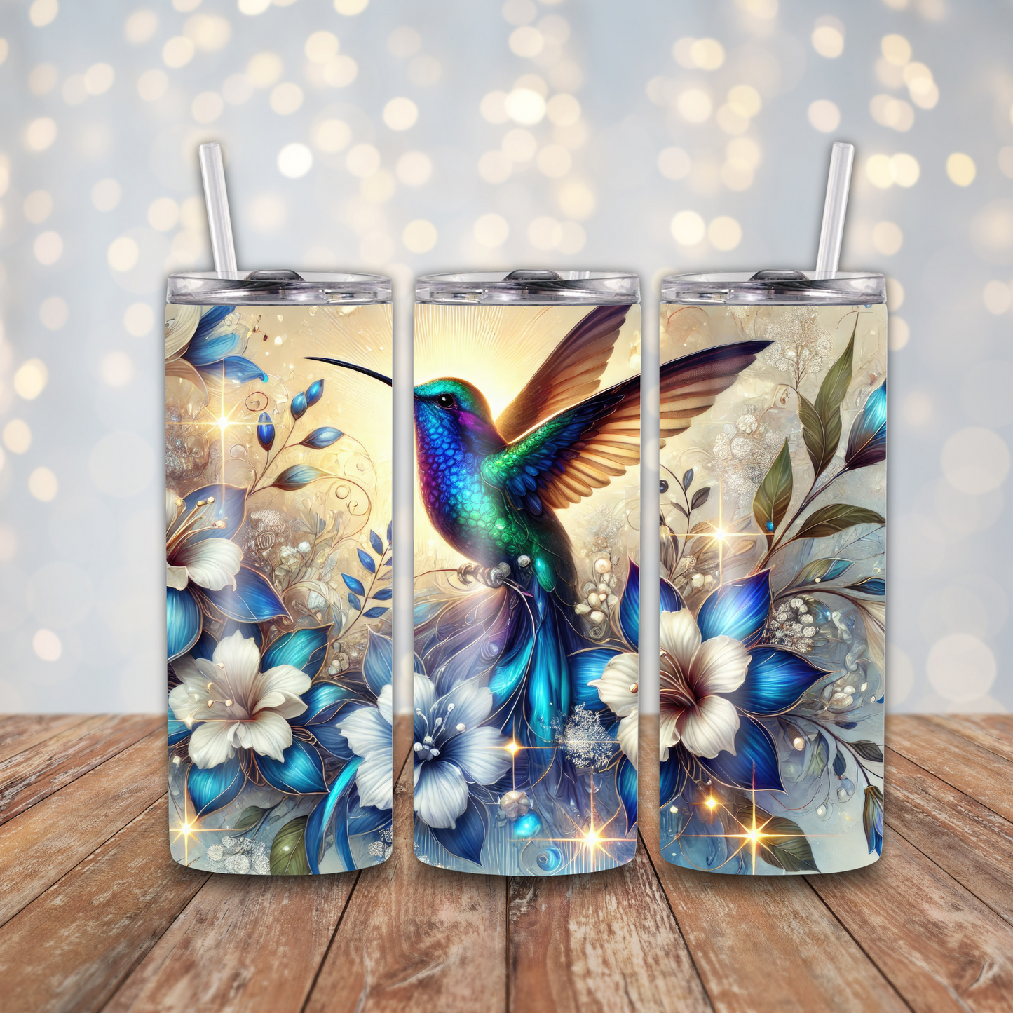 Blue Green Hummingbird Sublimation Transfers