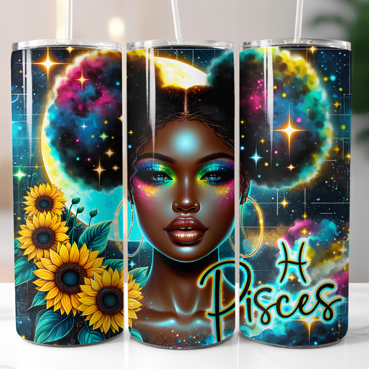 Pisces, Black Woman, Sublimation Transfer