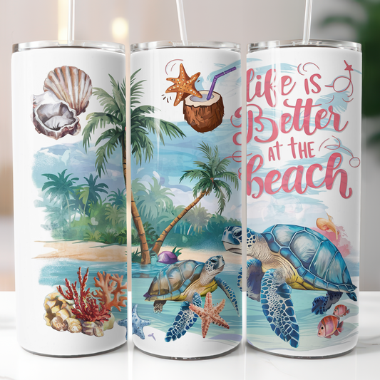 Life Is Better At The Beach, Sublimation Transfer