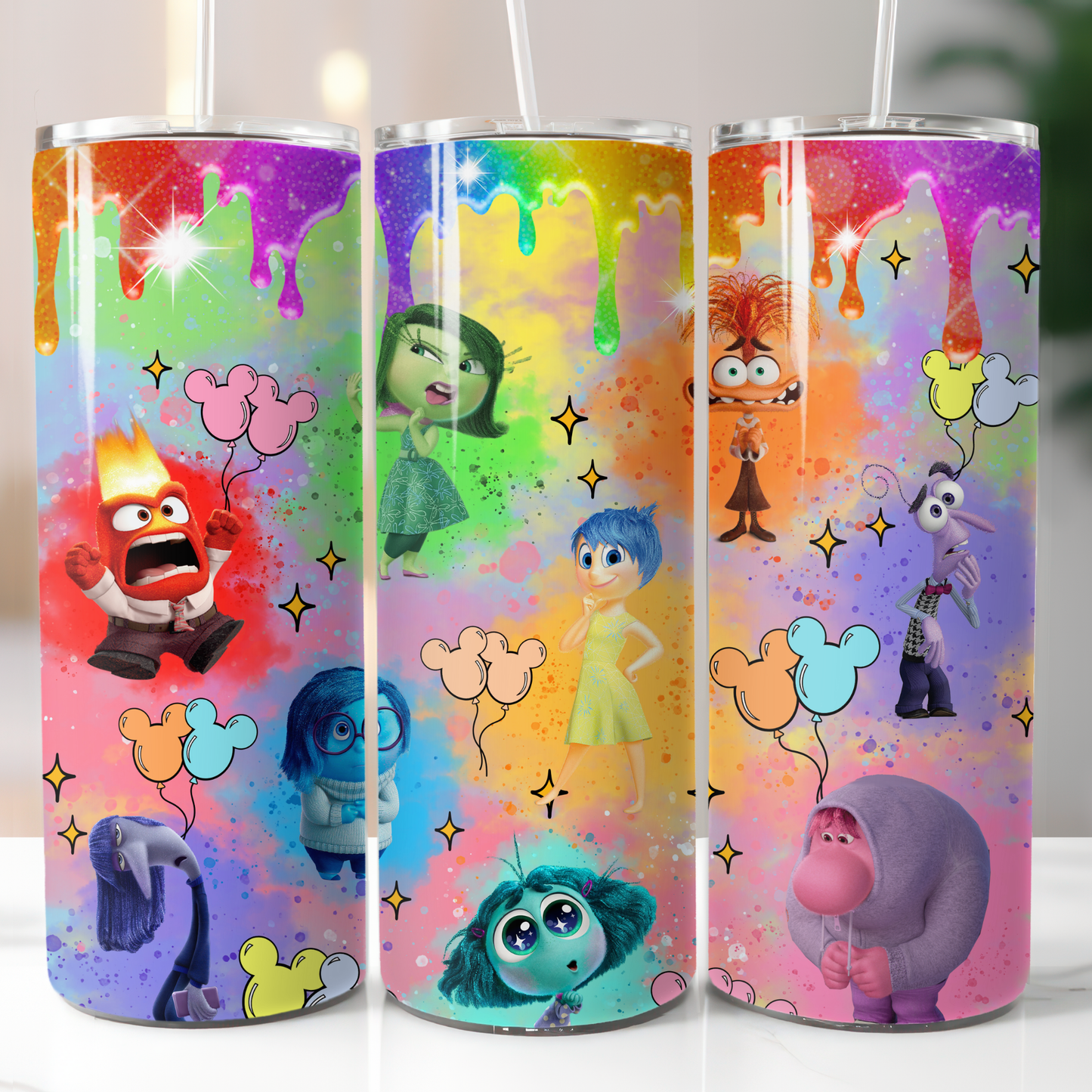 Emotions Crew Rainbow Glitter Balloons, Sublimation Prints