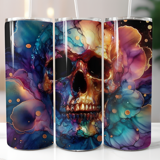 Skull Alcohol Ink