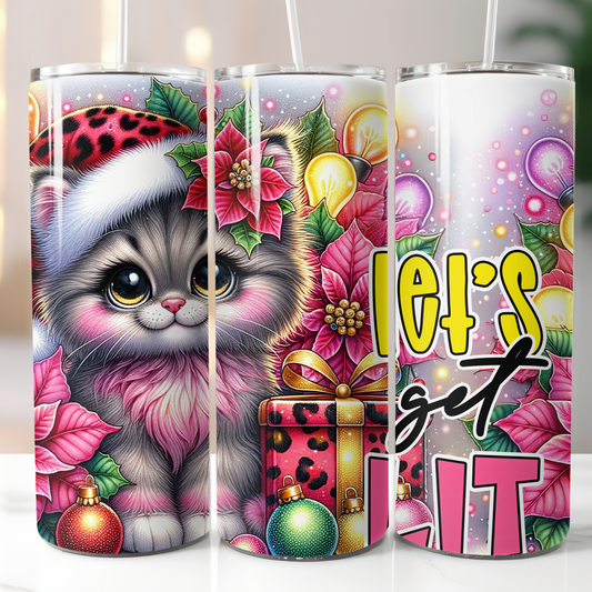 Let's Get Lit Kitten Sublimation Transfer