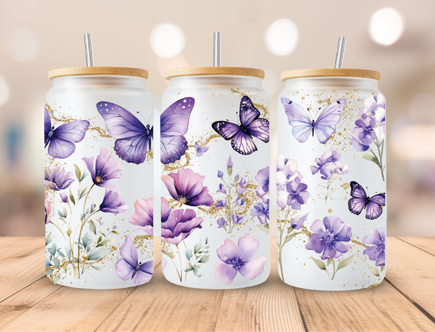 Purple Butterflies, Sublimation Transfers