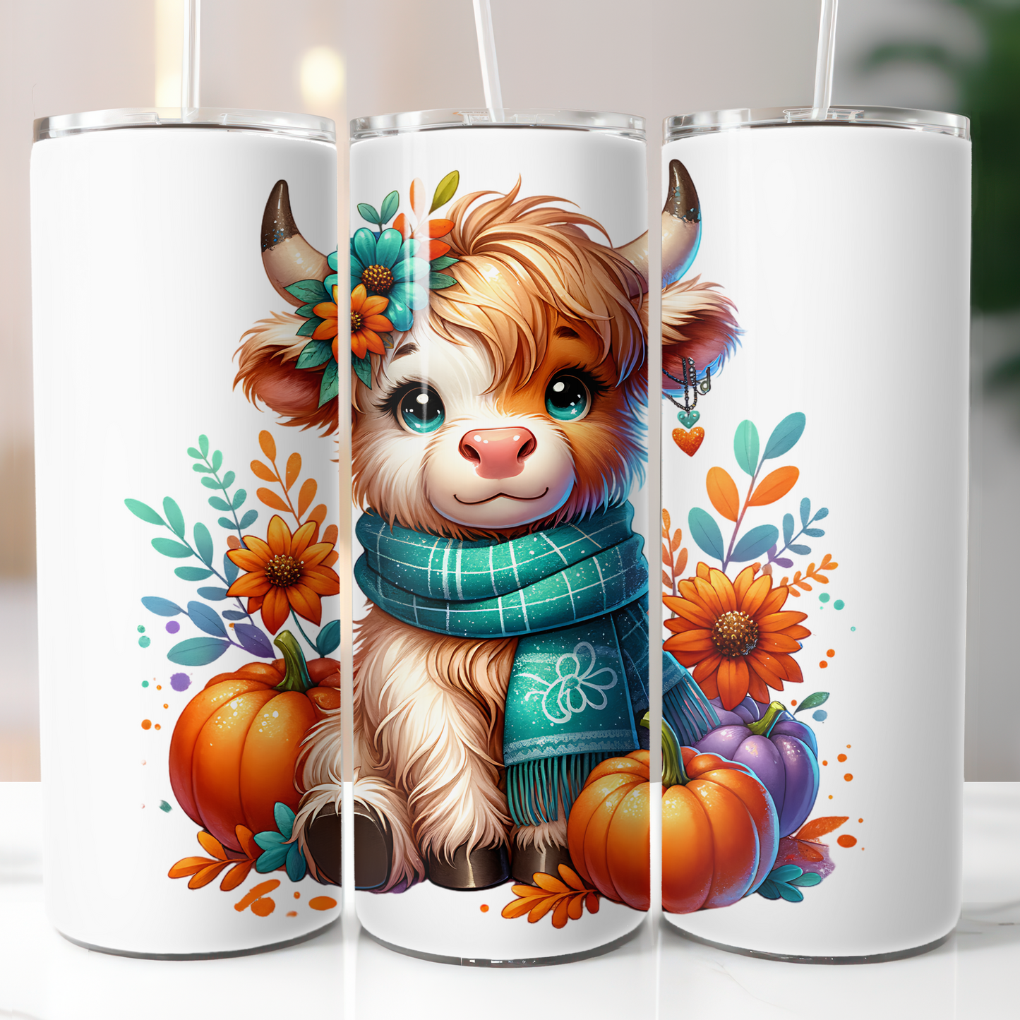 Cute Fall Highland Cow