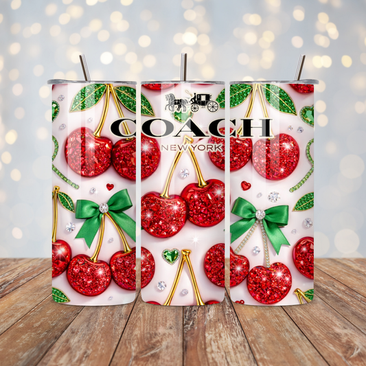 Red Cherry Handbag Design Sublimation Transfer