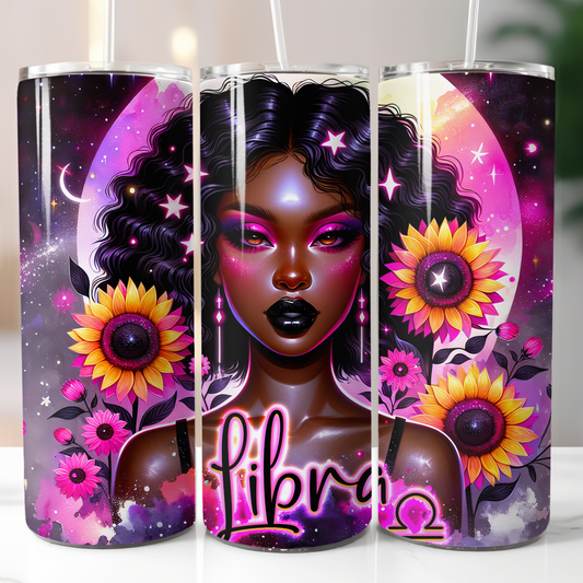 Libra, Black Woman, Sublimation Transfer