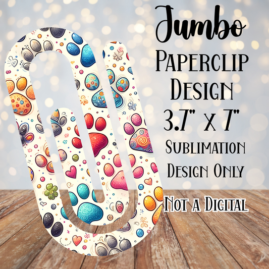 Dog Paws Paperclip Sublimation Transfers