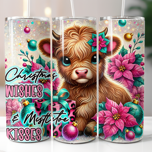 Christmas Wishes Highland Cow Sublimation Transfer