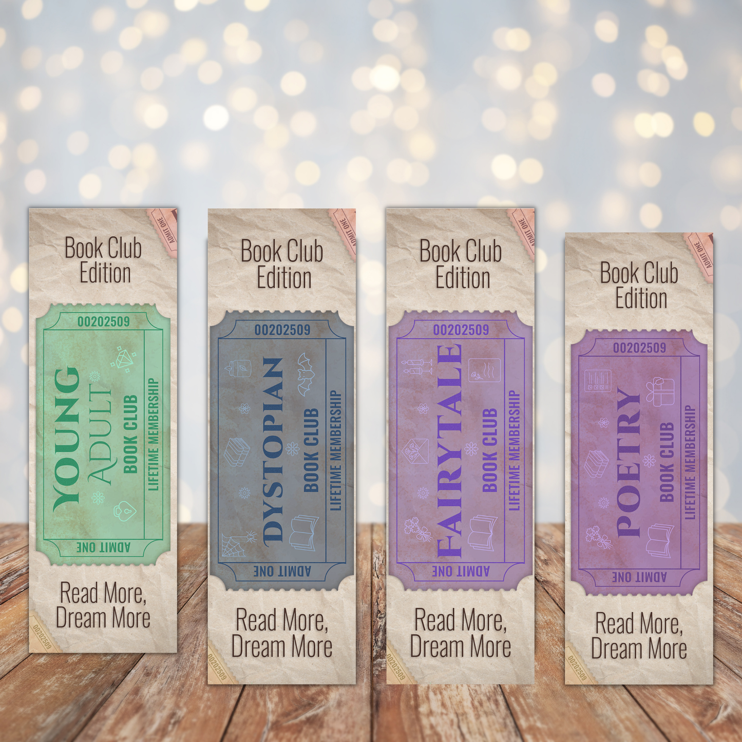 Book Genre Bookmarks Sublimation Transfers