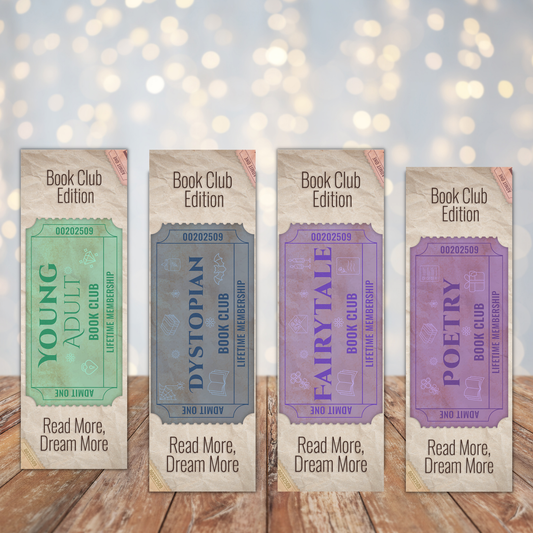 Book Genre Bookmarks Sublimation Transfers