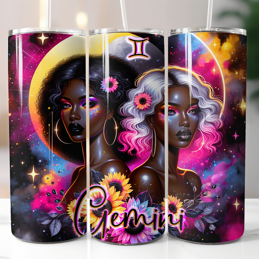 Gemini, Black Woman, Sublimation Transfer