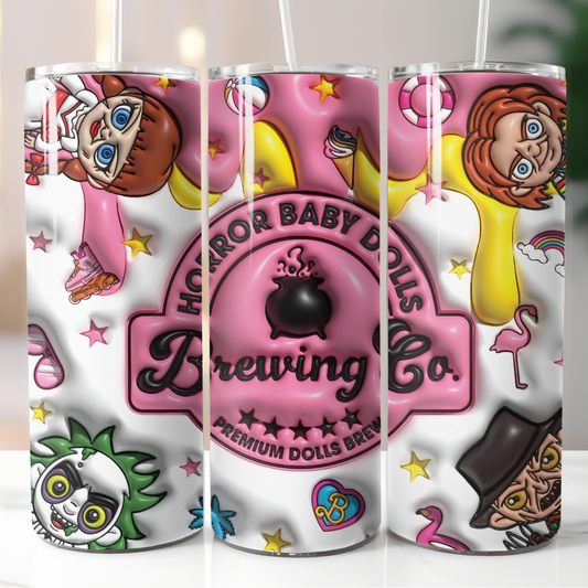 Horror Baby Dolls, Sublimation, Ready to Print, Ready To Press, Print Out Transfer, 20 oz, Skinny Tumbler Transfer, NOT A DIGITAL