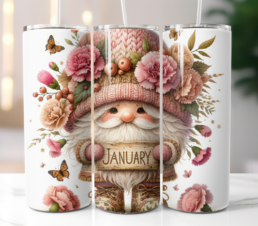 January Birth Flower Month, Sublimation Prints