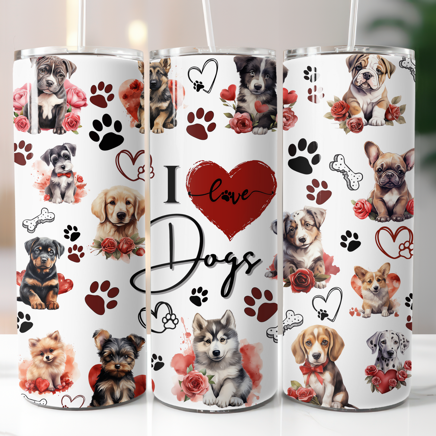 I Love Dogs, Sublimation Transfer