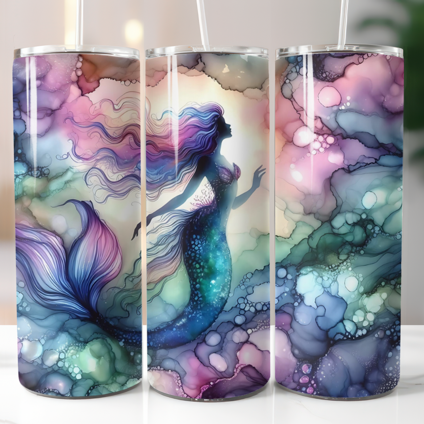 Mermaid Alcohol Ink