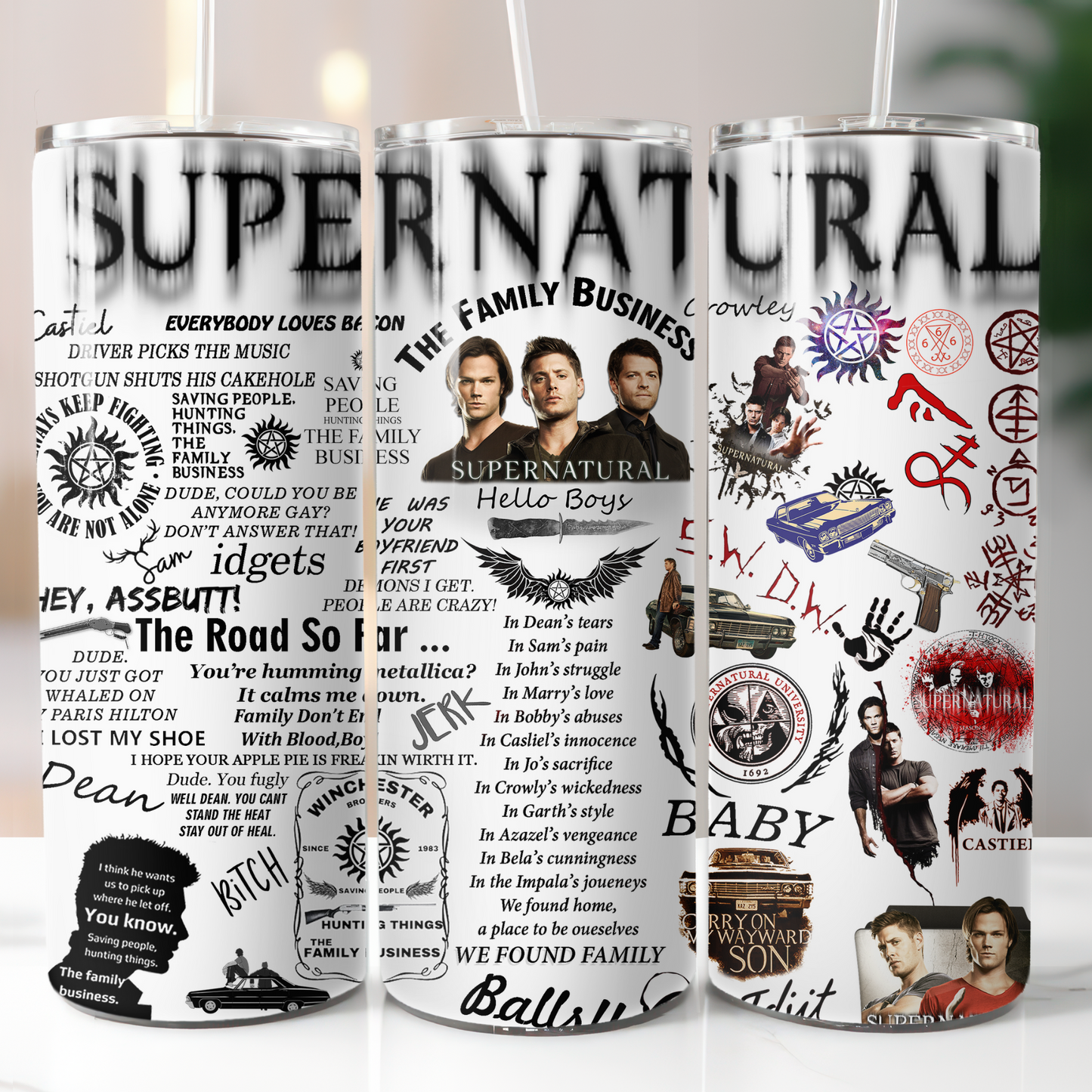 Supernatural , Sublimation, Ready To Press, Print Out Transfer, 20 oz, Skinny Tumbler Transfer, NOT A DIGITAL