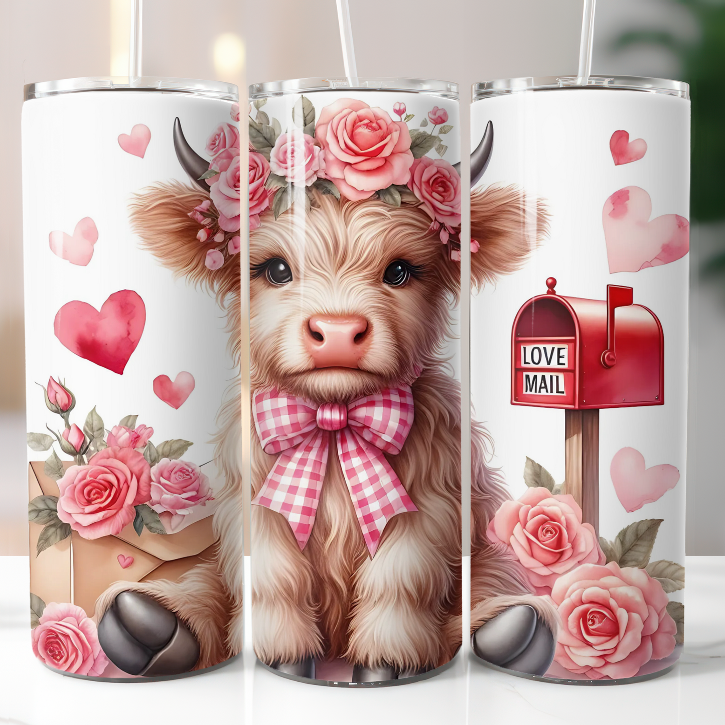 Valentine's Day Highland Cow