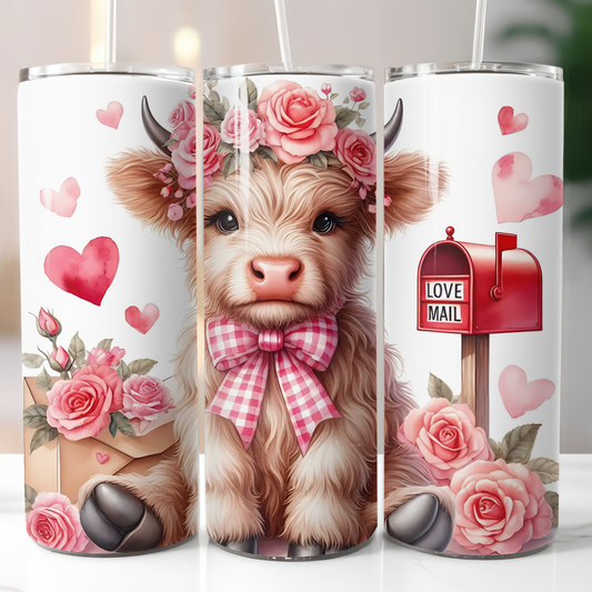 Valentine's Day Highland Cow