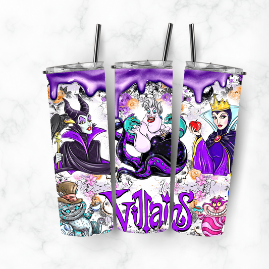 Viilians, Sublimation, Ready To Press, Print Out Transfer, 20 oz, Skinny Tumbler Transfer, NOT A DIGITAL