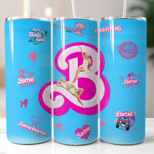 Barbie, Sublimation, Ready to Print, Ready To Press, Print Out Transfer, 20 oz, Skinny Tumbler Transfer, NOT A DIGITAL