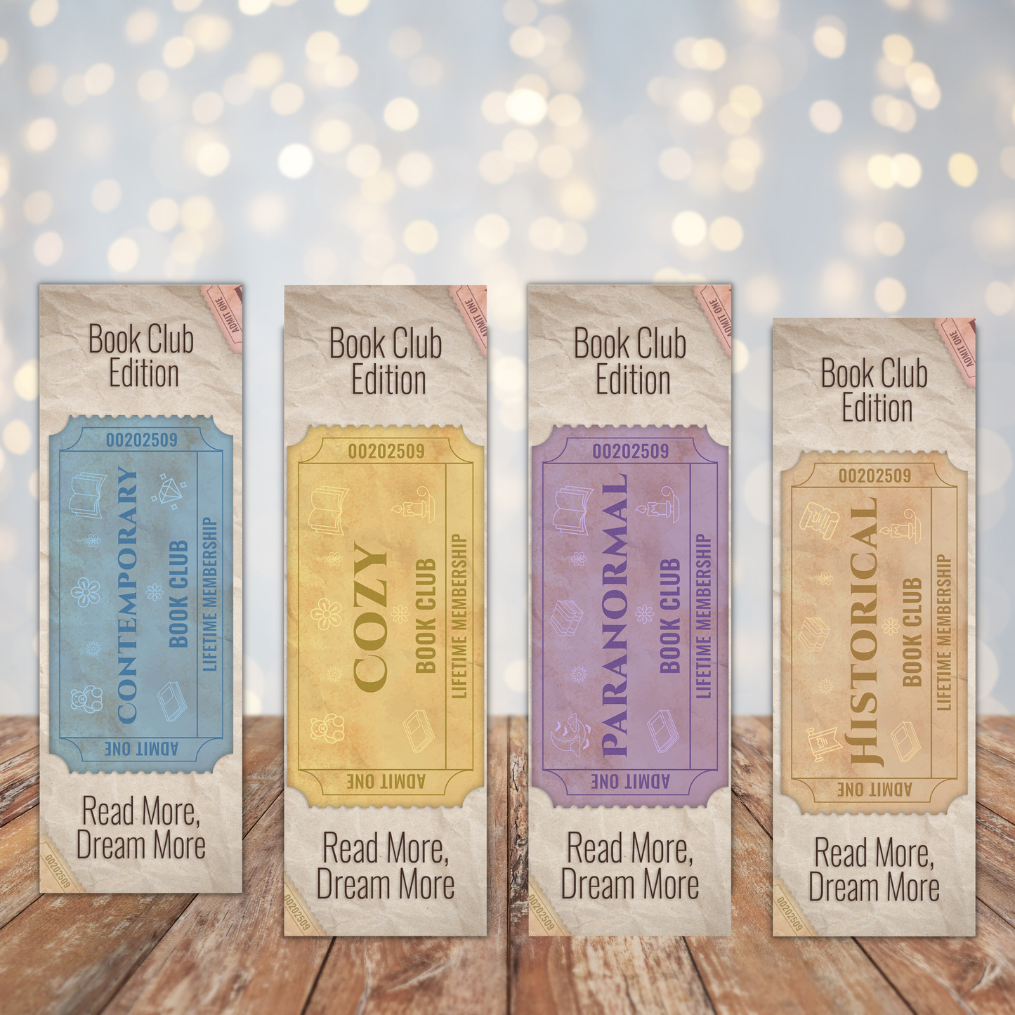 Book Genre Bookmarks Sublimation Transfers
