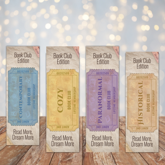 Book Genre Bookmarks Sublimation Transfers