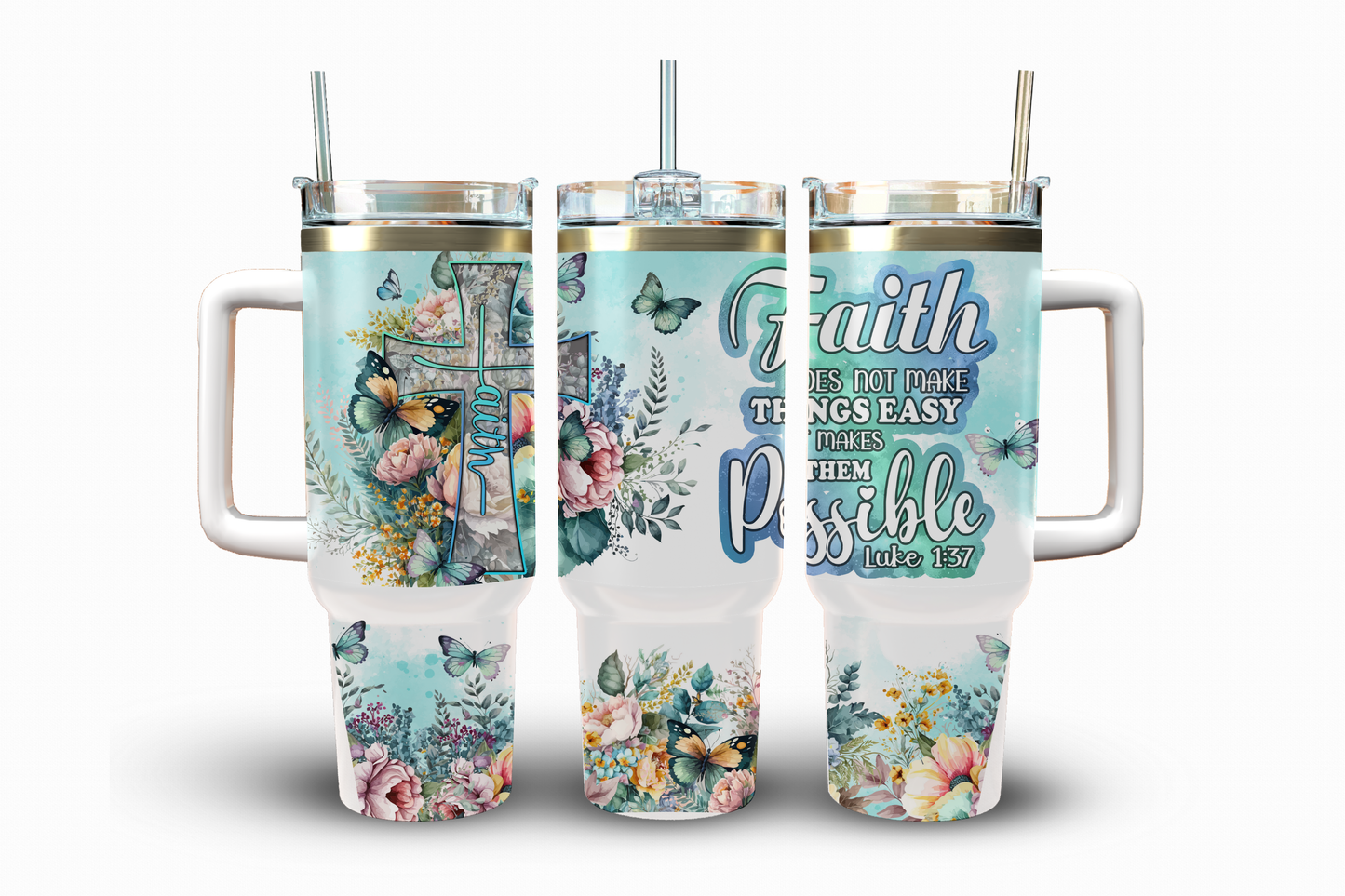 Faith Not Fear Sublimation Transfer, 40 oz.