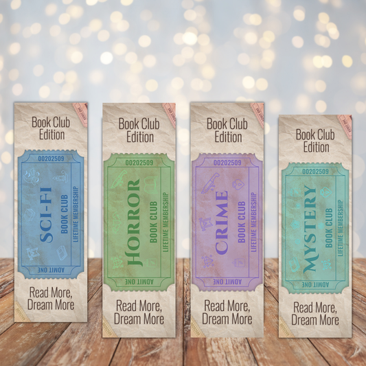 Book Genre Bookmarks Sublimation Transfers