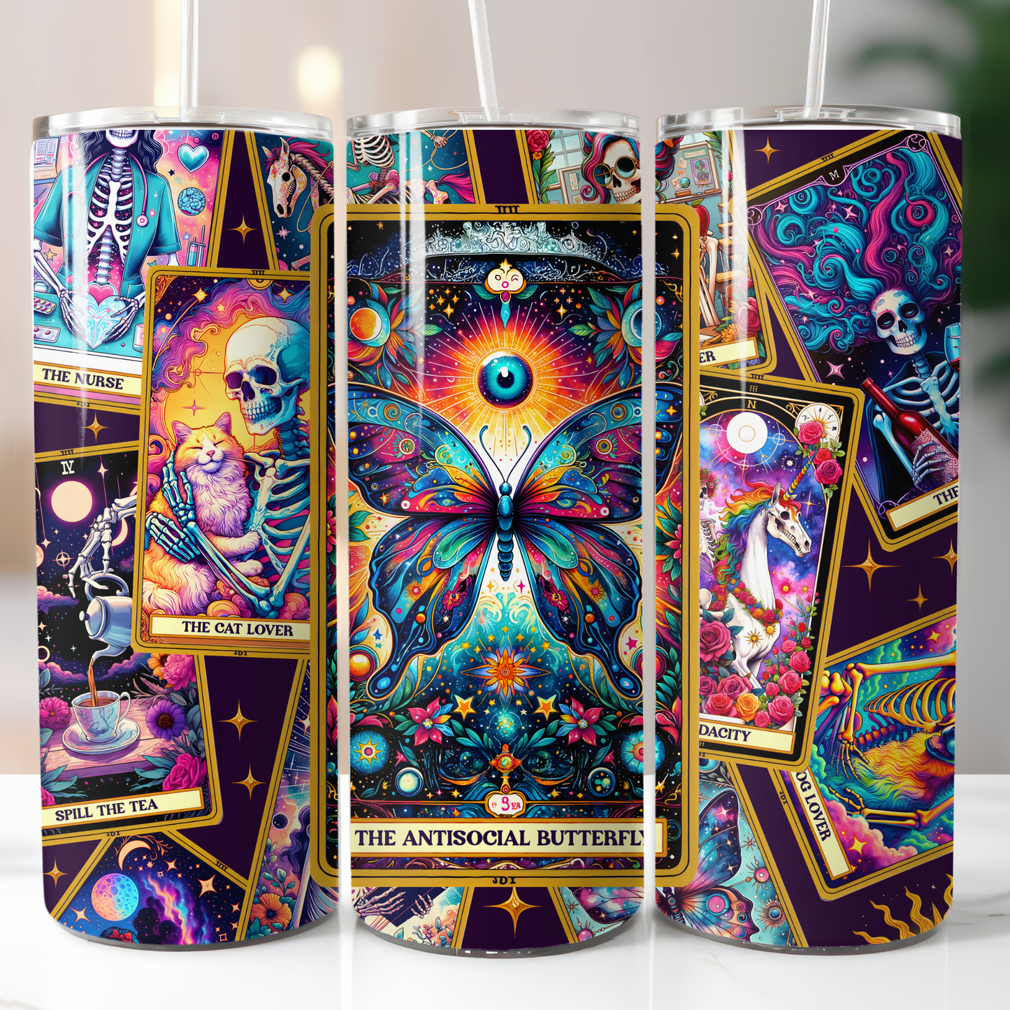 The Antisocial Butterfly Tarot Cards, Sublimation Transfer