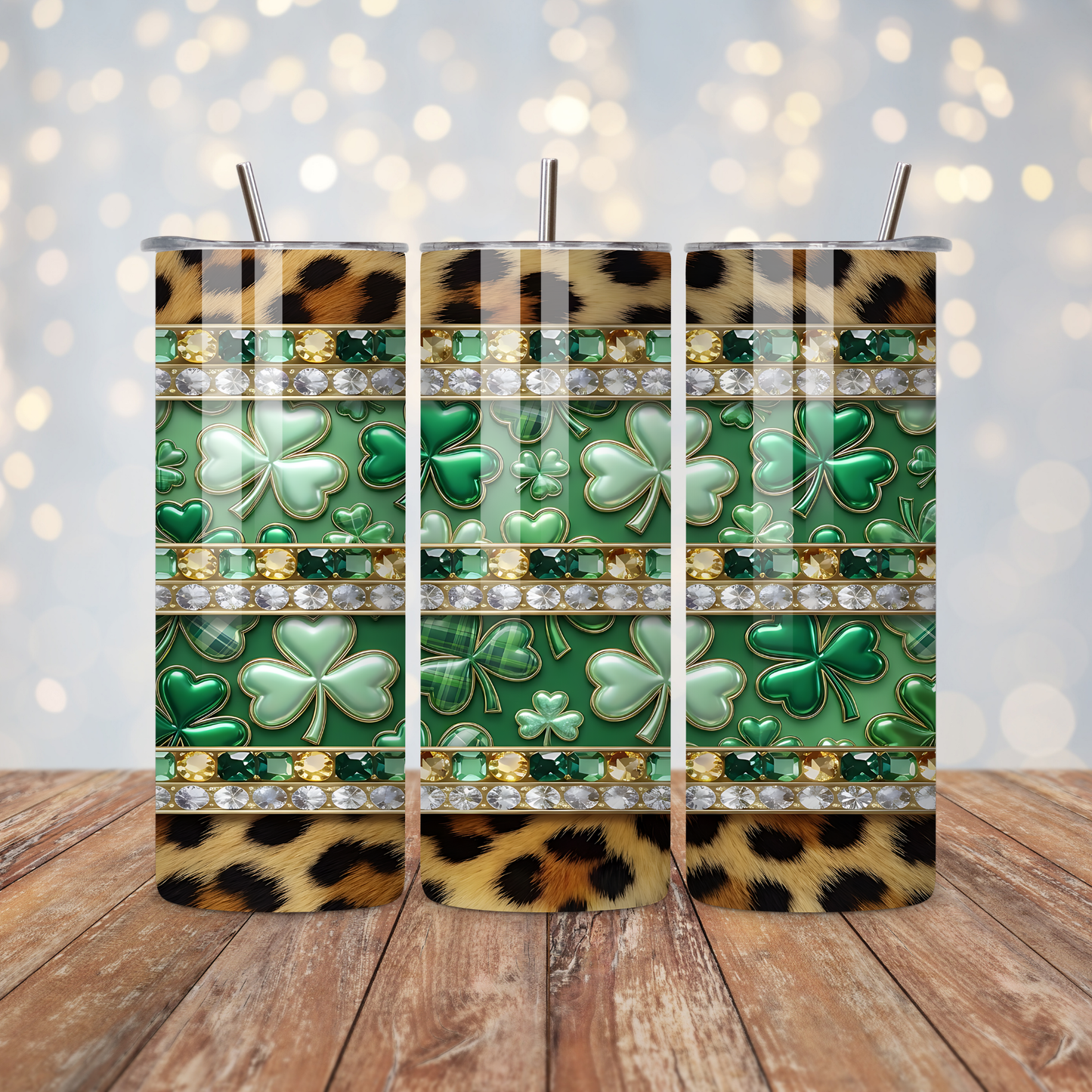 St. Patrick's Day Cheetah Sublimation Transfer