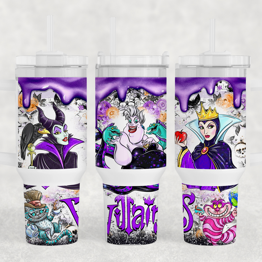 Villains, Sublimation, Ready To Press, Print Out Transfer, 40 oz. Tumbler Transfer, NOT A DIGITAL