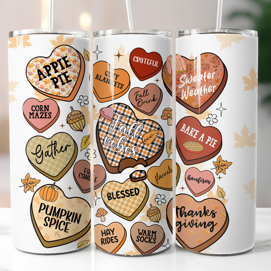 Fall Heart Quotes Sublimation Transfer