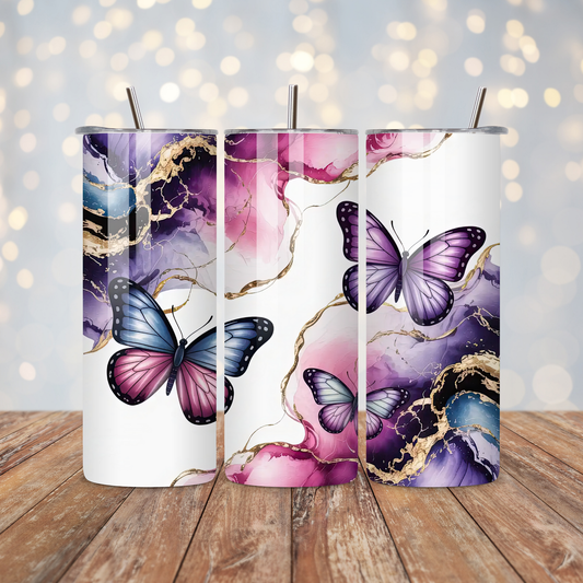 Purple Gold Butterfly Sublimation Transfer