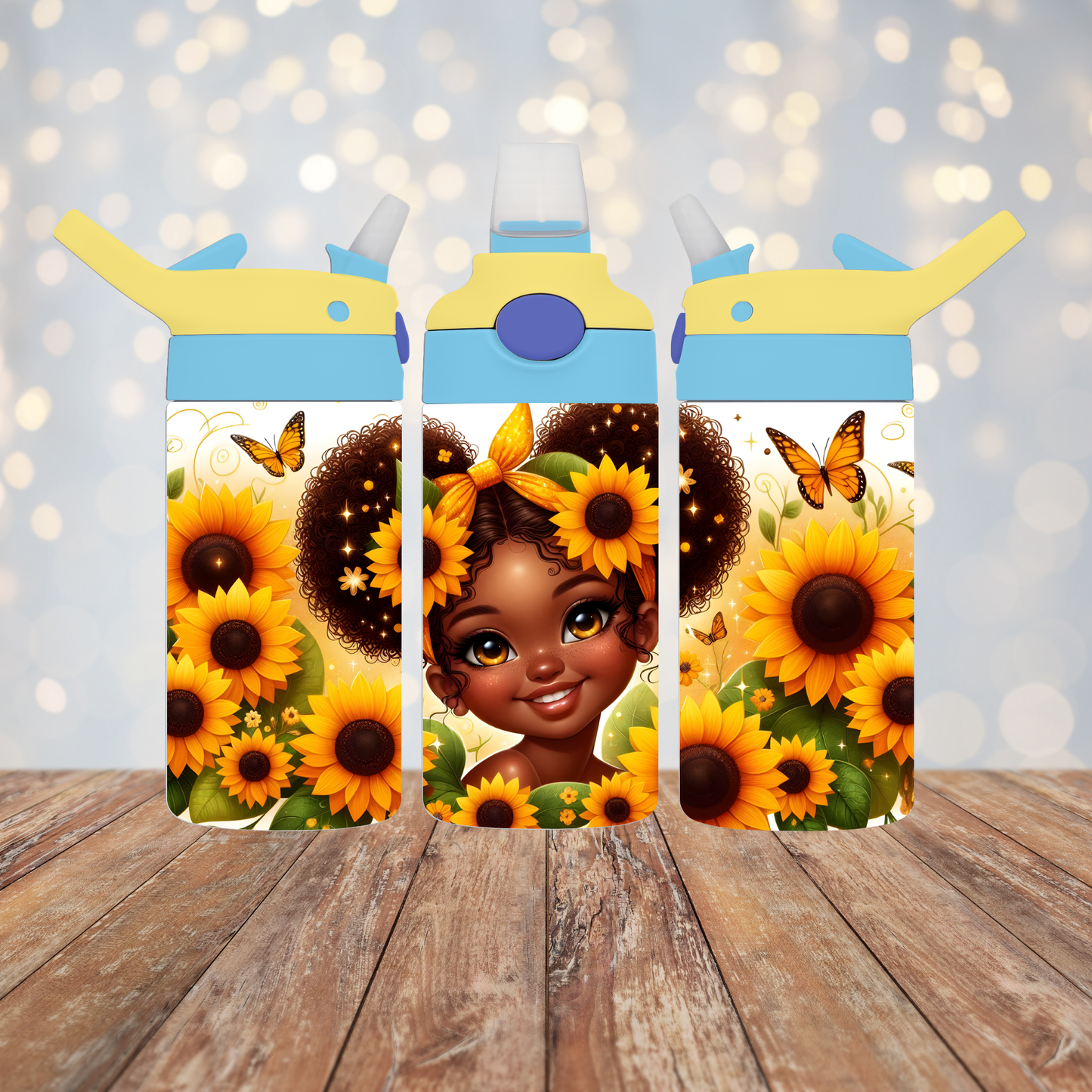 Black Girl Sunflowers Sublimation Transfer
