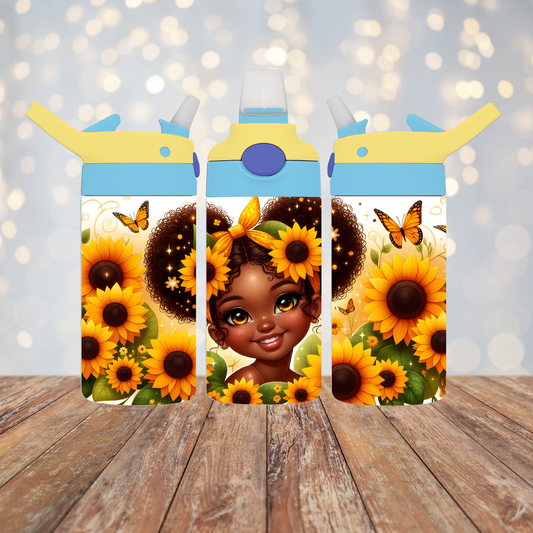 Black Girl Sunflowers Sublimation Transfer