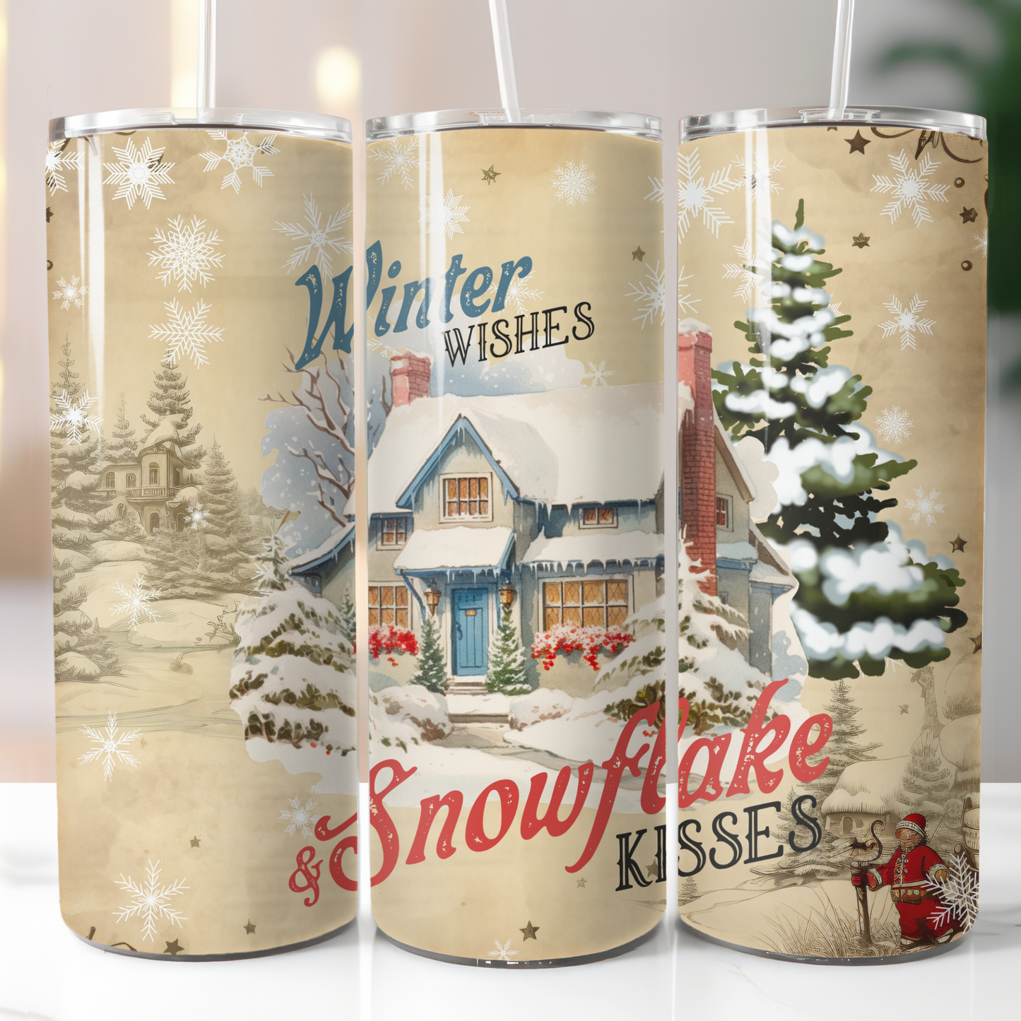 Retro Christmas, Sublimation, Ready To Press, Print Out Transfer, 20 oz, Skinny Tumbler Transfer, NOT A DIGITAL