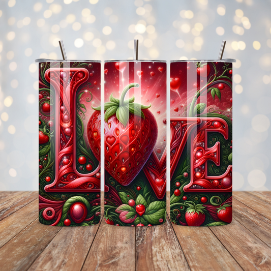 Love Strawberry Sublimation Transfer