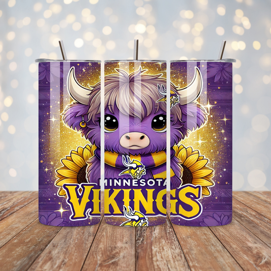 Football Highland Cow  Sublimation Transfer