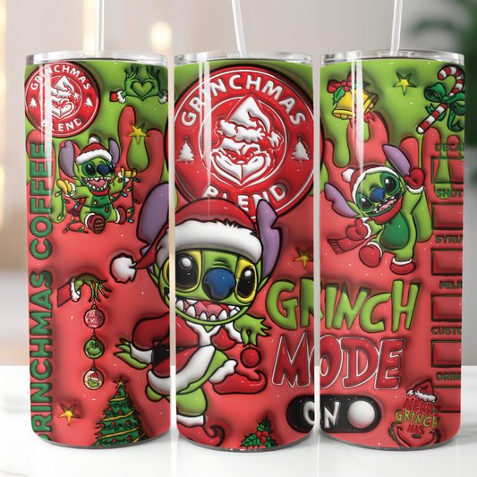 Grinch 3D Inflatable, Sublimation, Ready to Print, Ready To Press, Print Out Transfer, 20 oz, Skinny Tumbler Transfer, NOT A DIGITAL