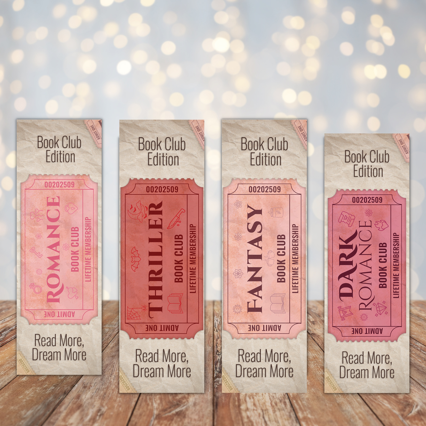 Book Genre Bookmarks Sublimation Transfers
