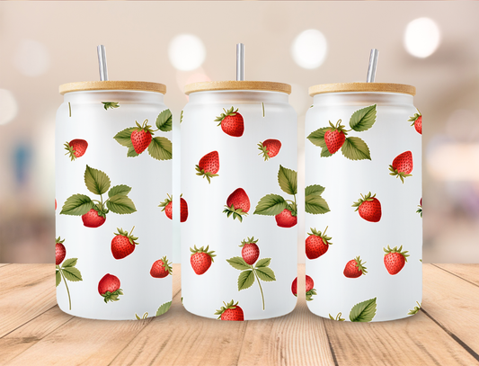 Strawberries Libbey Glass Transfer