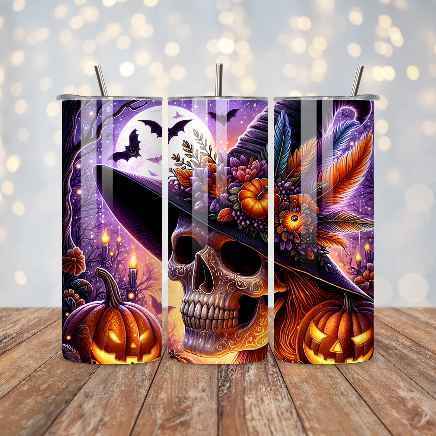 Skull Witch Hat Sublimation Transfer
